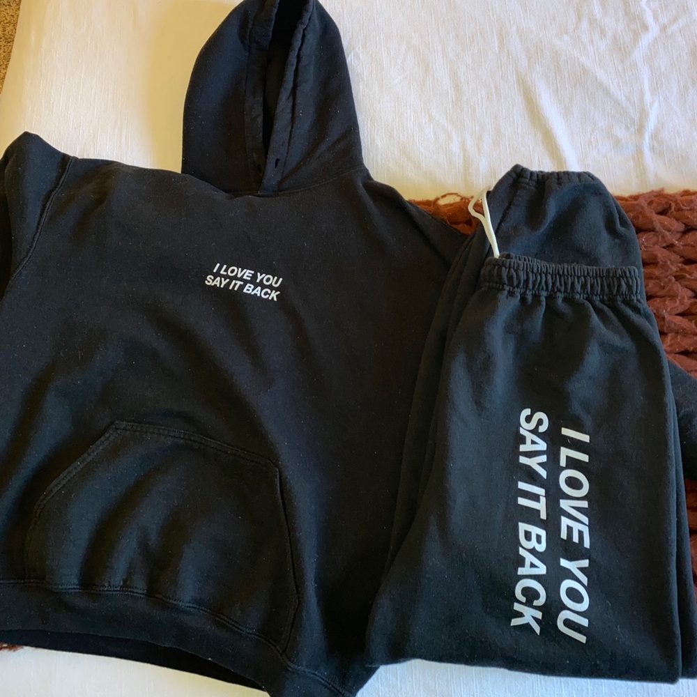 Lonely ghost I love you say it back sweat suit